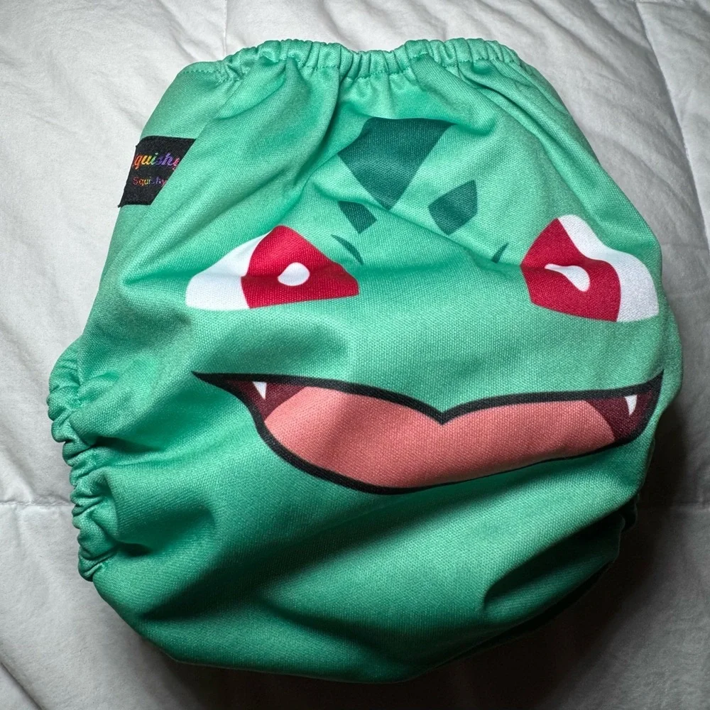 Squishy Tushie Pokémon Bulbasaur (Limited Edition) Cloth Diaper with Insert